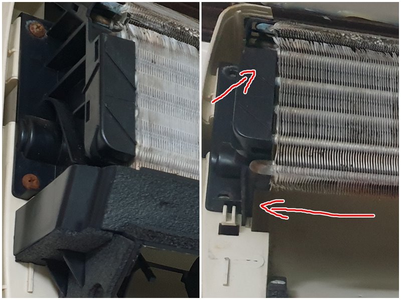 블로워팬을 분리하는 작업