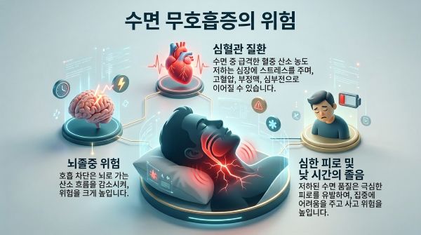수면무호흡증의 위험성_심장질환, 뇌졸중 위험, 심한 피로