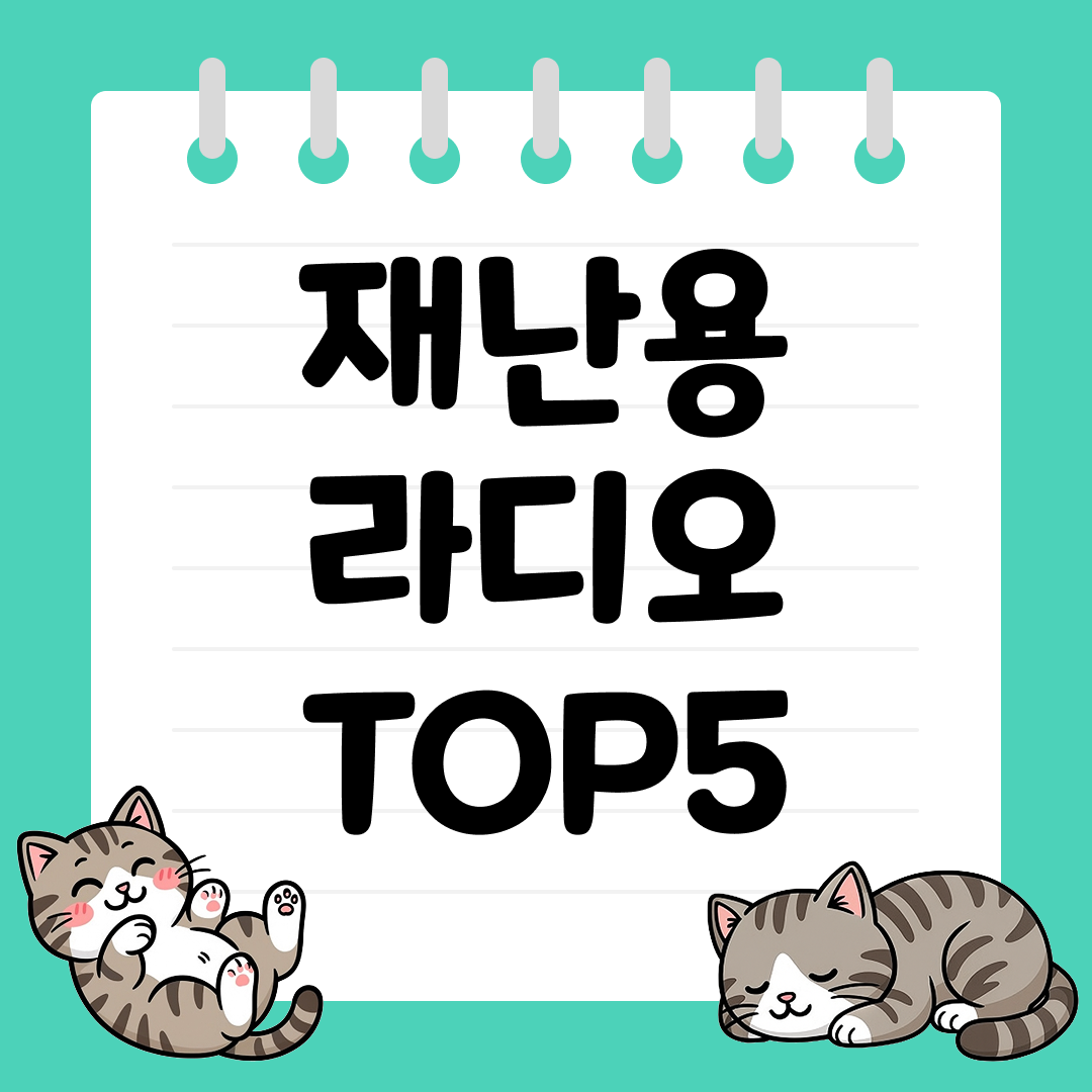정전·통신 두절 대비 재난용 라디오 추천 TOP5