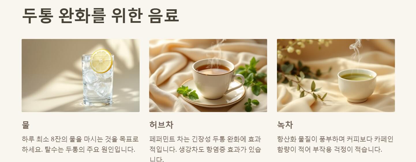 두통에 좋은 음식