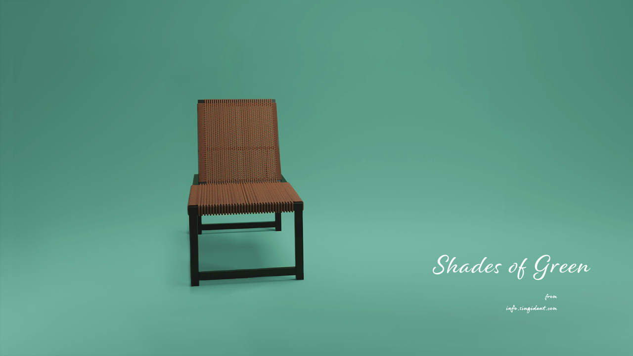01 갈색 의자 녹색배경 C - Shades of Green 청록색배경화면