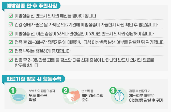 예방접종 전후 주의사항