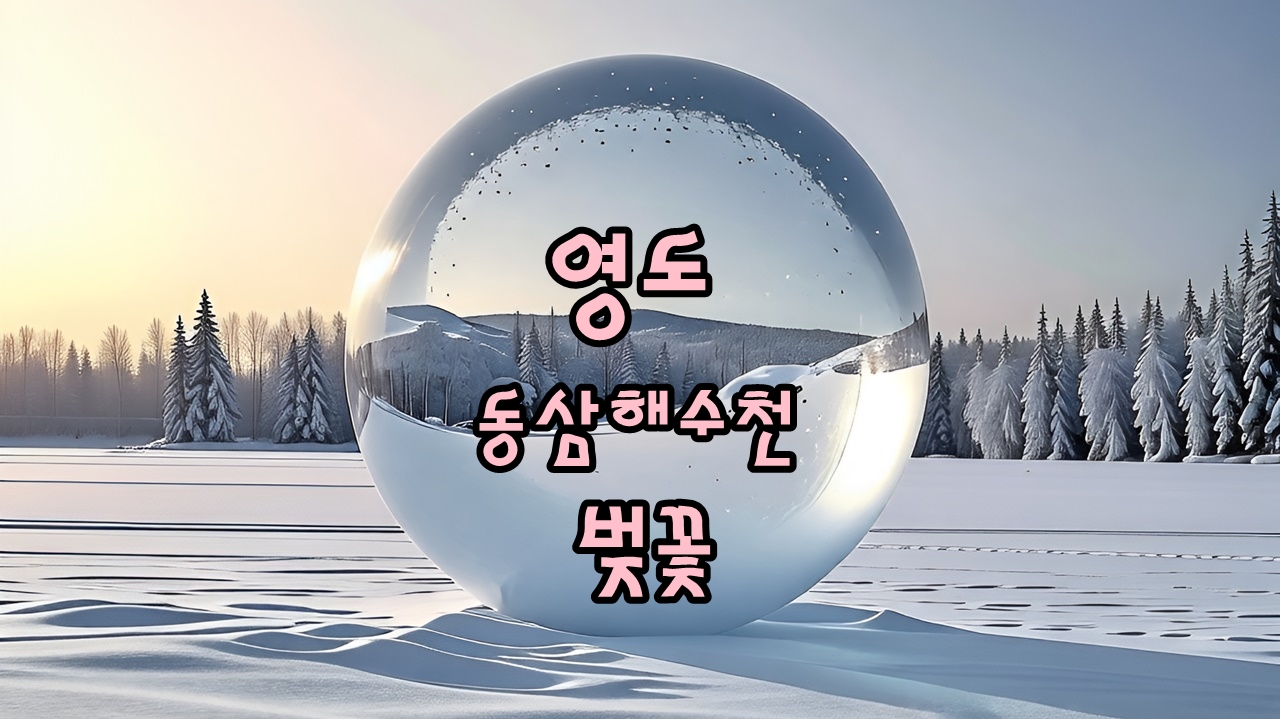부산 숨은 벚꽃 명소 & 감성 산책 코스, 영도 동삼해수천 벚꽃 가이드