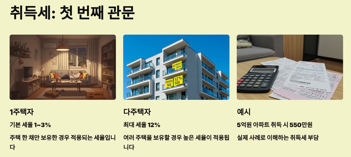 취득세: 부동산 구입 시 첫 번째 관문