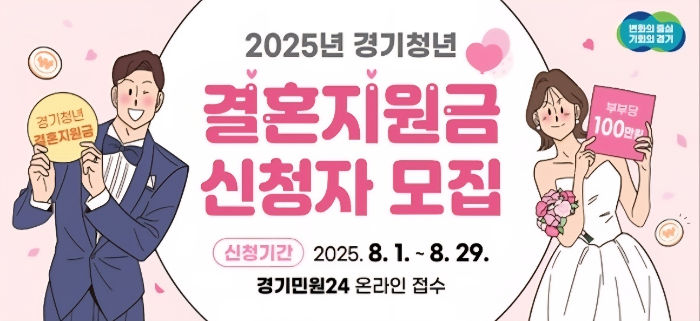 경기도 결혼지원금 (자격, 금액, 기간)