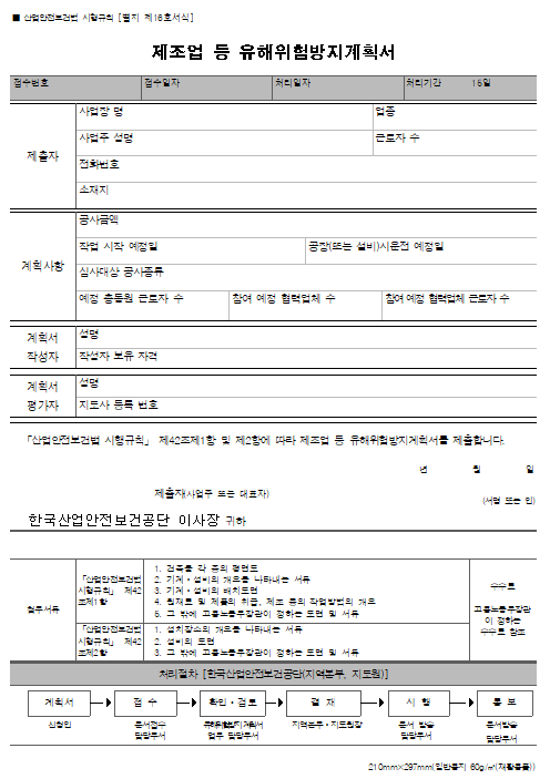 유해위험방지계획서-제출-서류-양식