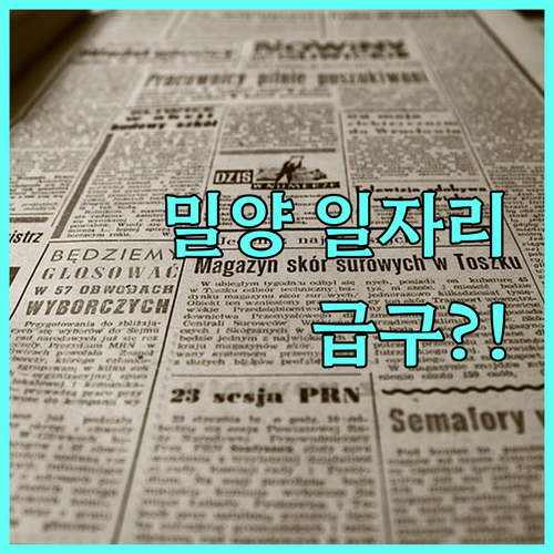 밀양 지역 일자리와 부동산 정보 교차..