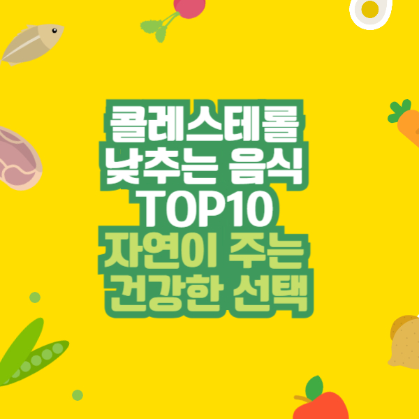 콜레스테롤 낮추는 음식 TOP10 – 자연이 주는 건강한 선택