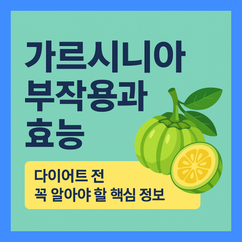가르시니아 부작용과 효능, 다이어트 전 꼭 알아야 할 핵심 정보