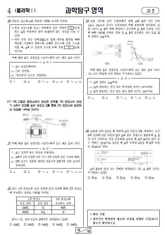 2023-3월-고2-모의고사-물리학 1-기출문제-다운