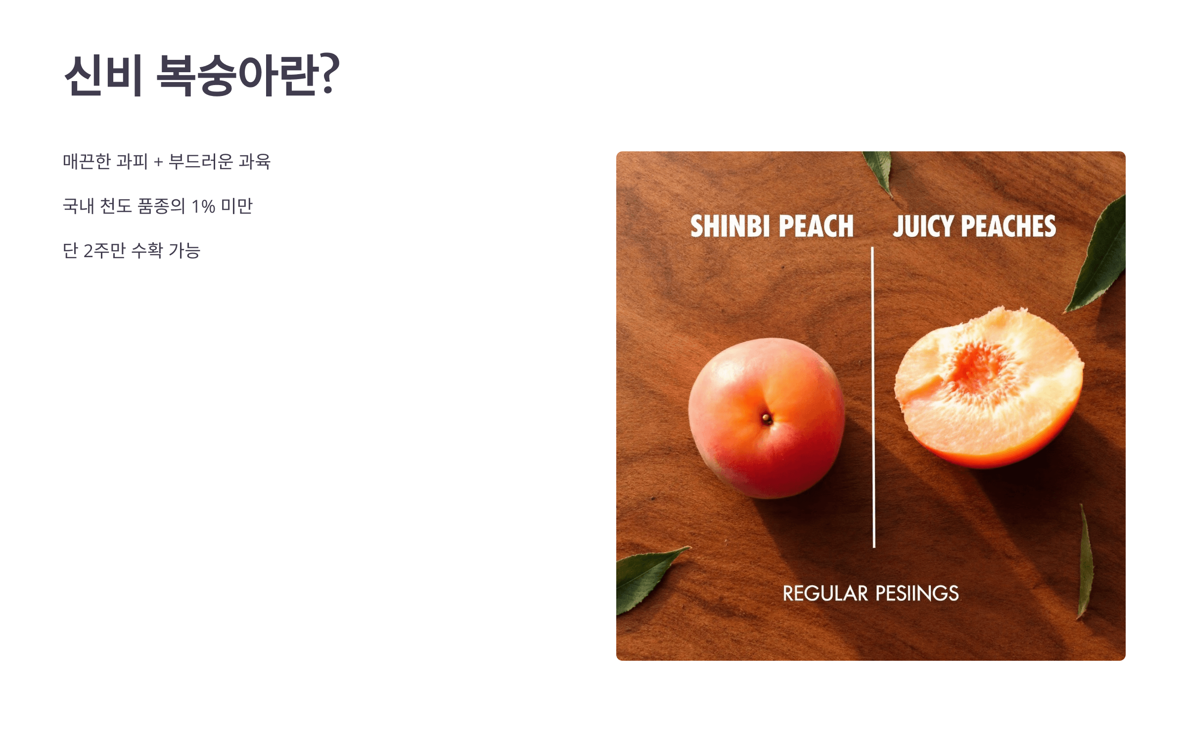신비 복숭아 사진입니다.