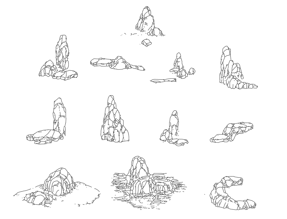 조경석놓기, 암석원, 정원석