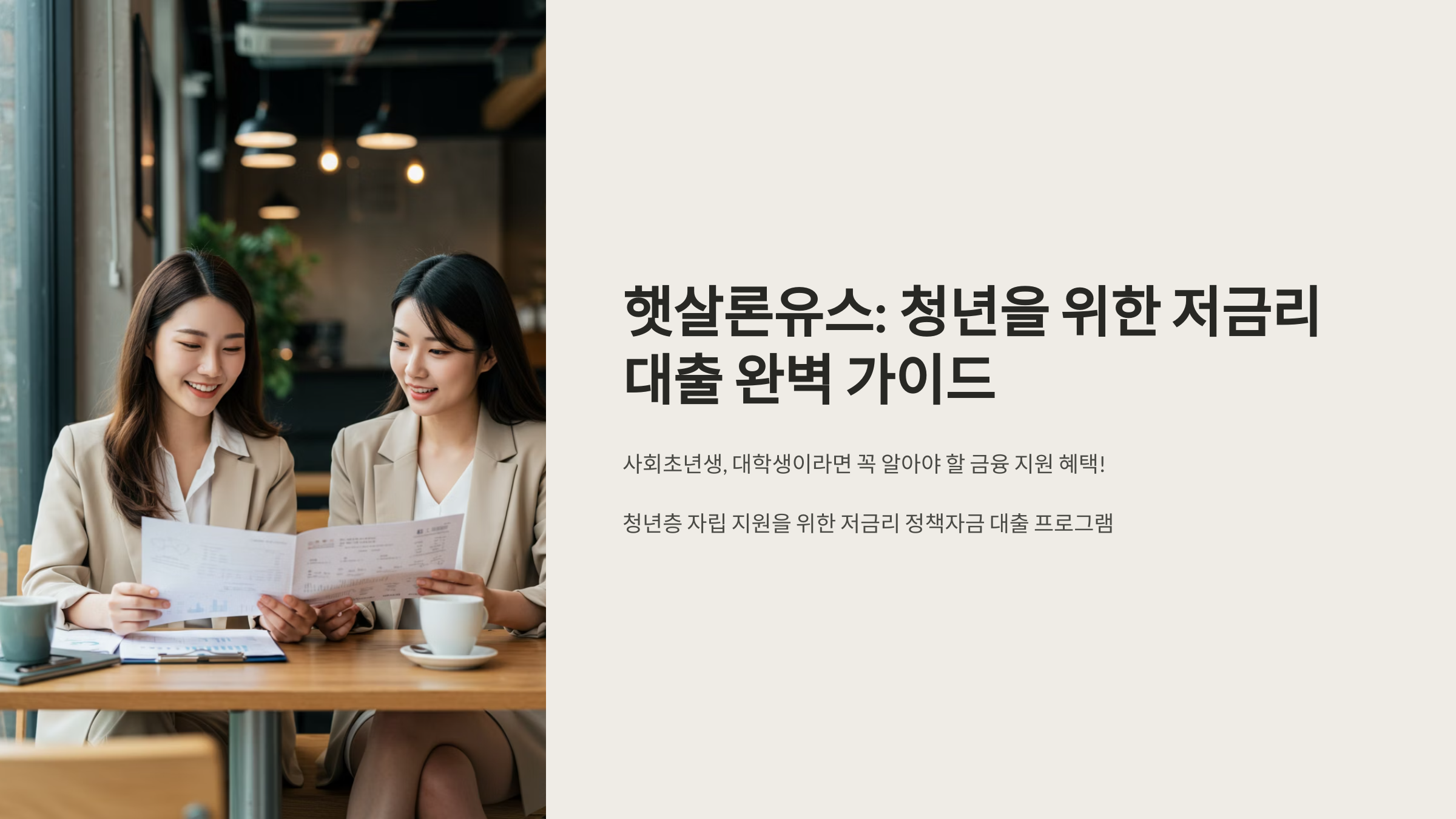 햇살론유스 저금리 청년대출