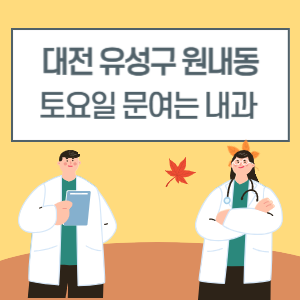 대전 유성구 원내동 토요일 내과 진료 병원 리스트