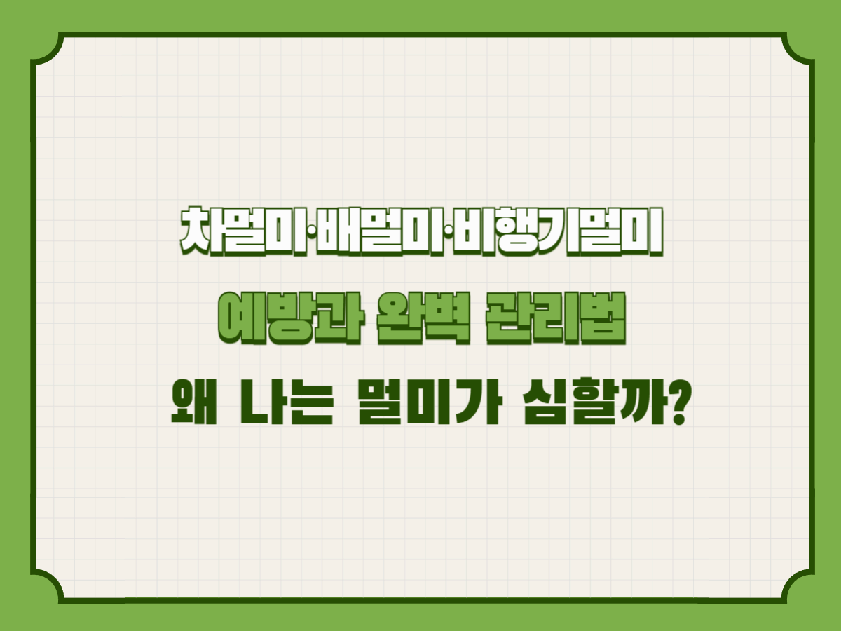 차멀미&middot;배멀미&middot;비행기멀미-예방과 완벽 관리법