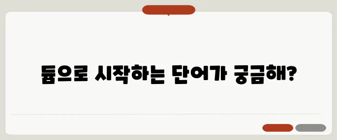 듐으로 시작하는 단어 국어사전 기준 리스트