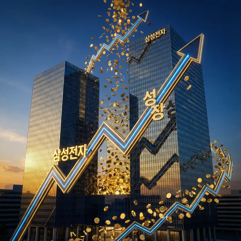 2025년 4분기 삼성전자 배당금 및 배당락일 확정 안내 그래픽