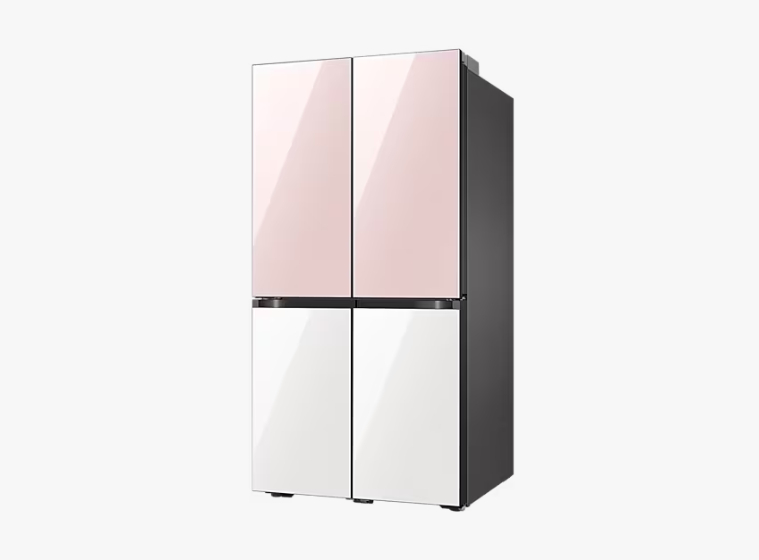 삼성전자 비스포크 냉장고 4도어 870L 색상 글램 핑크+글램 화이트