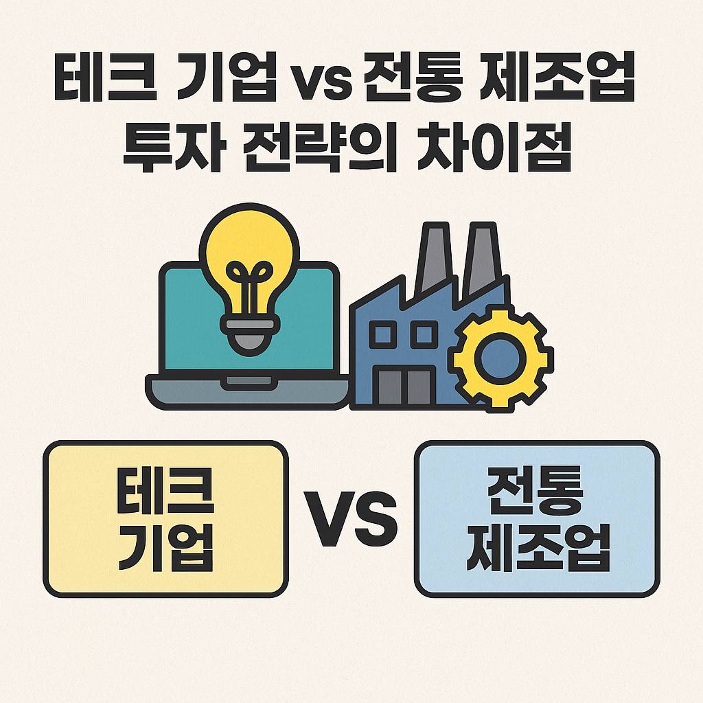 테크 기업 vs 전통 제조업, 투자 전략의 차이점