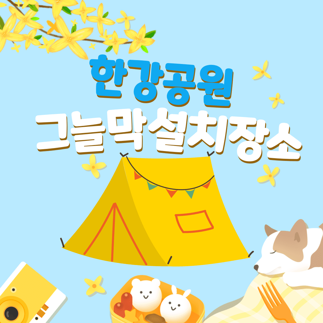 한강공원 그늘막 칠수있는 곳 텐트 설치 허용구역 주차 꿀팁