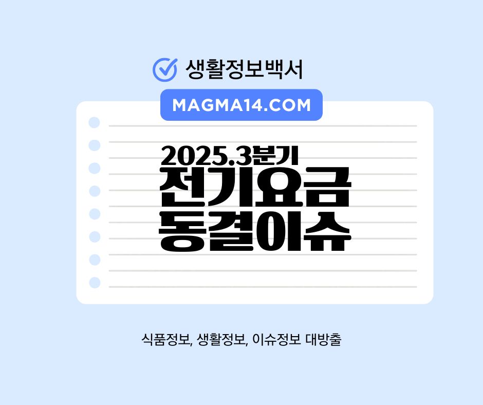 2025.3분기 전기요금 동결이슈