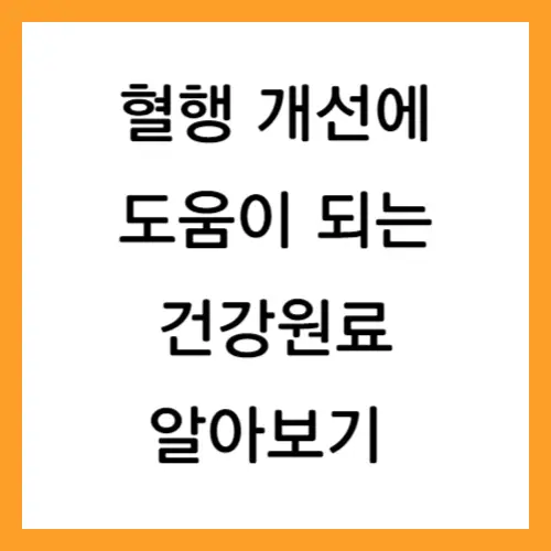 혈행개선