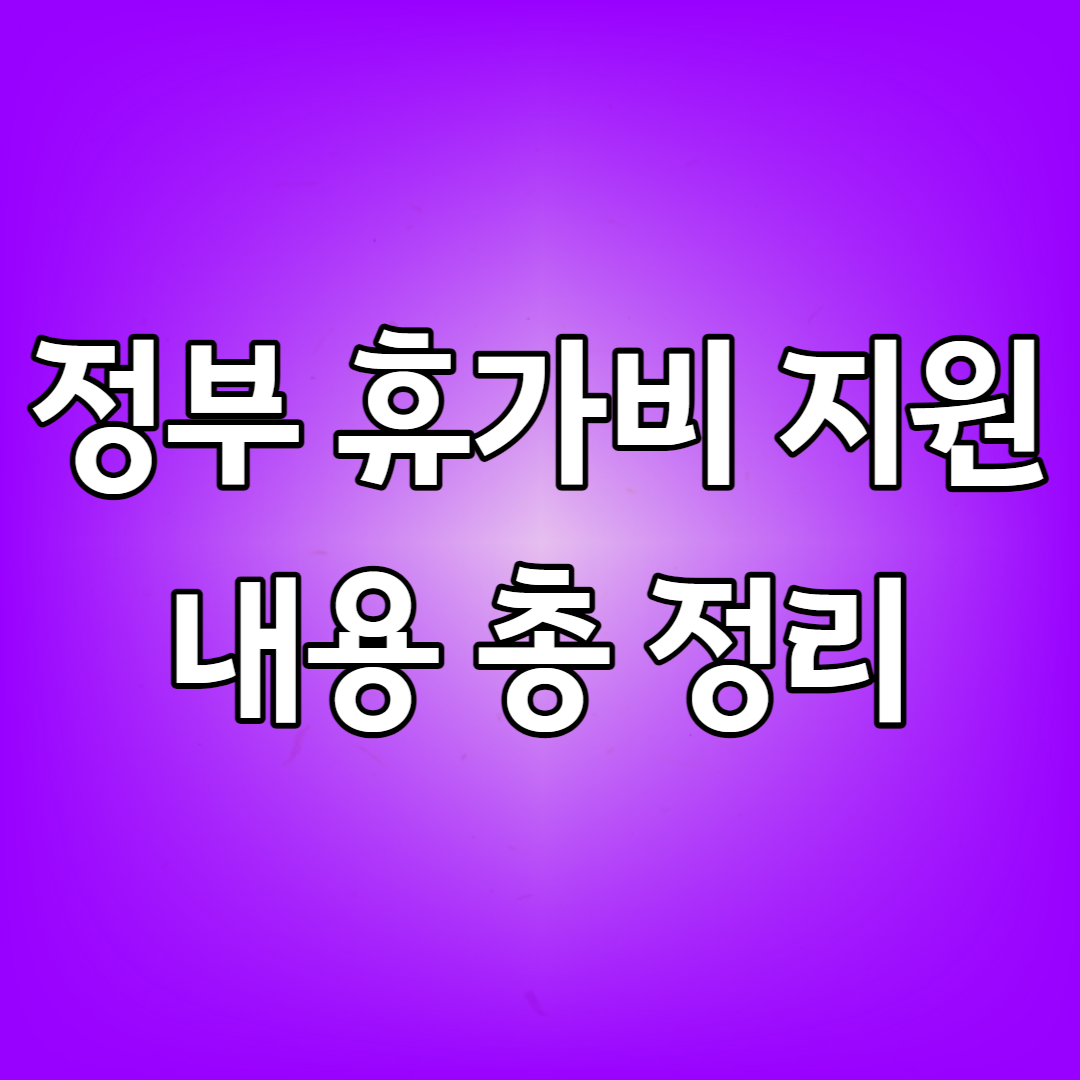 정부 휴가비 지원
