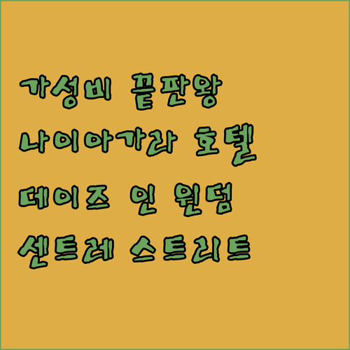 가성비 끝판왕 나이아가라 호텔! 데이