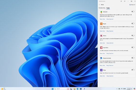 Windows 11의 최신 업데이트인 Microsoft Copilot(이미지출처- 공식 windows Blog)