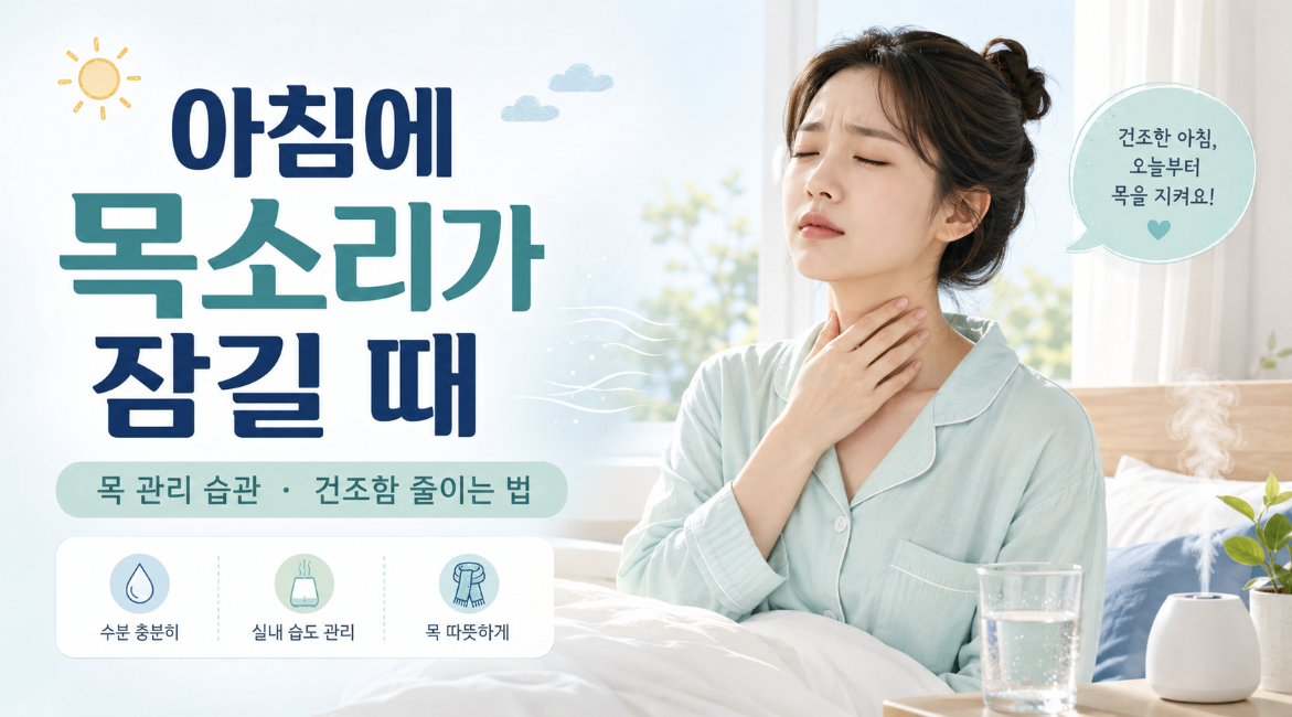 아침에 목소리가 잠길 때