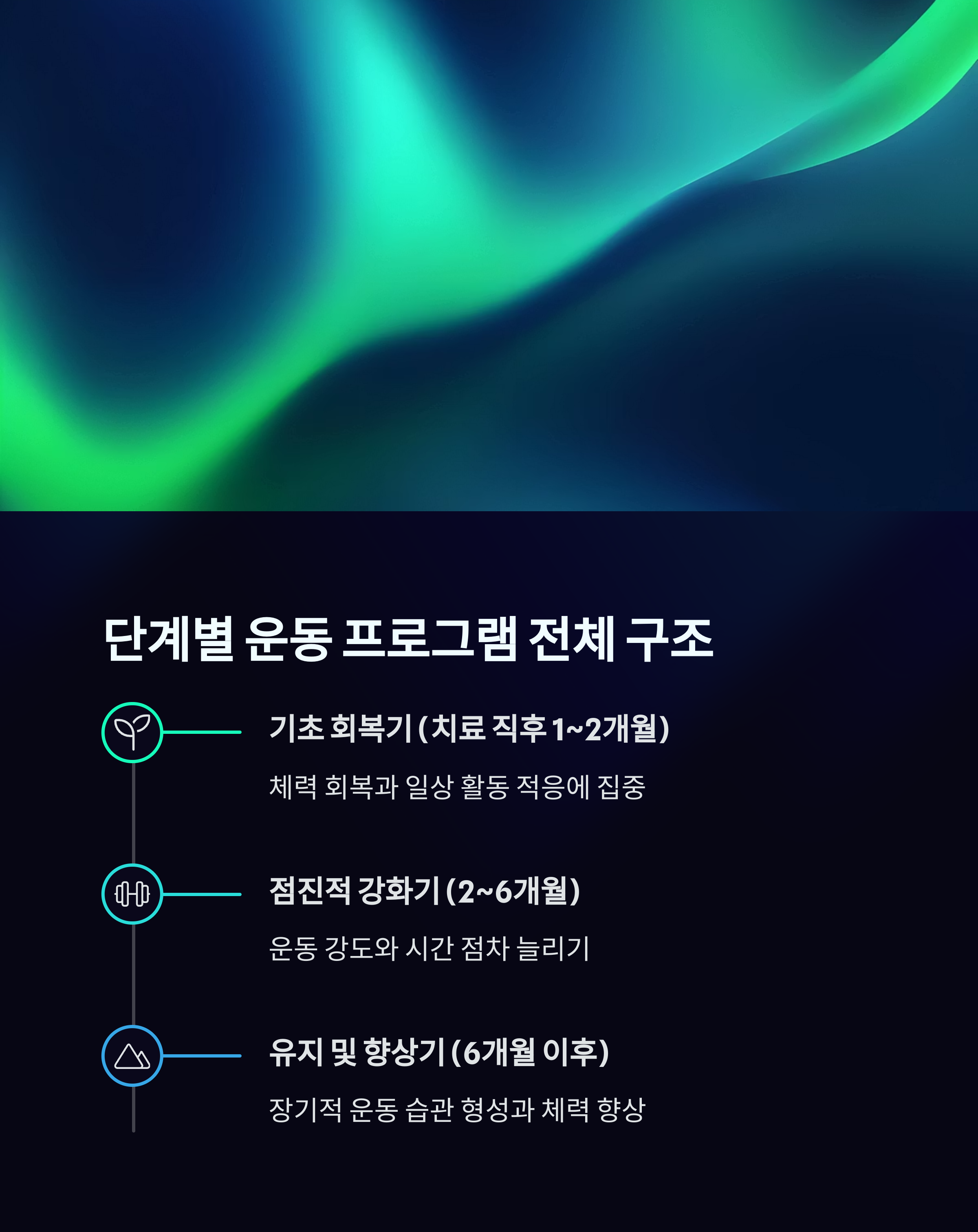 암치료 후 단계별 운동 프로그램 구조