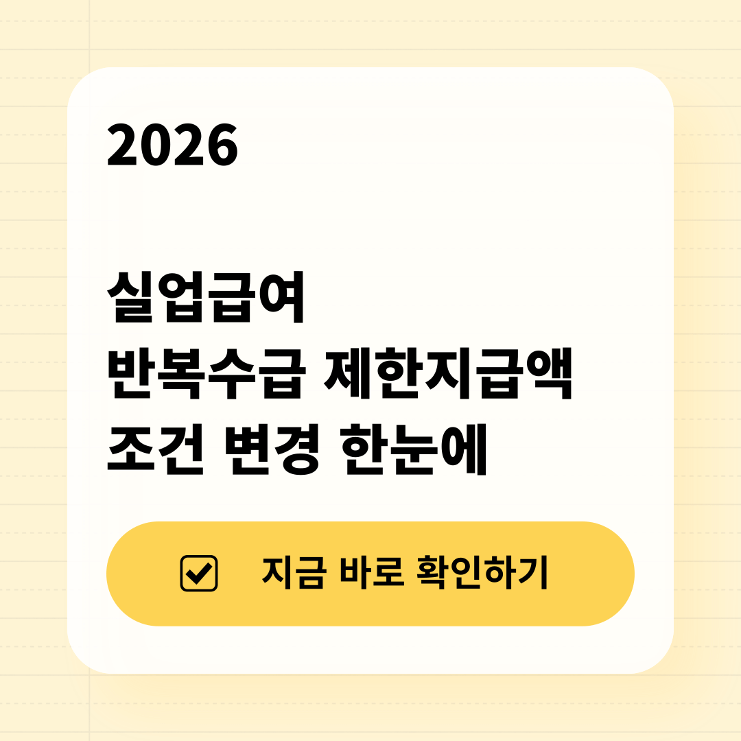 2026년 실업급여 개편 대상자 분기표 인포그래픽