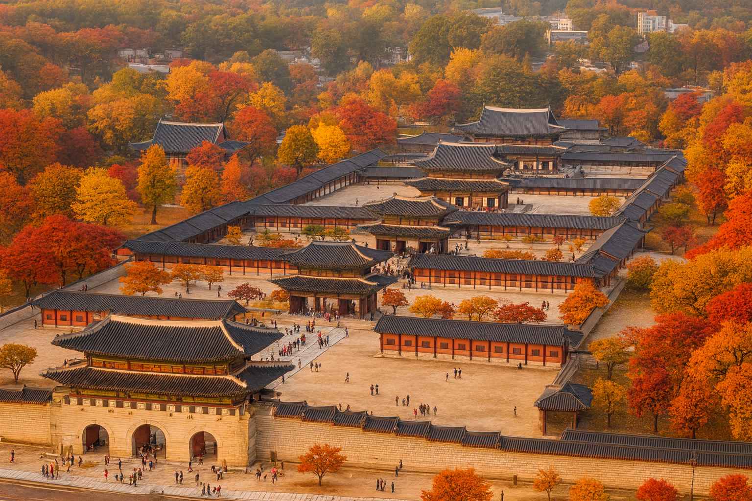 경복궁의 가을 풍경