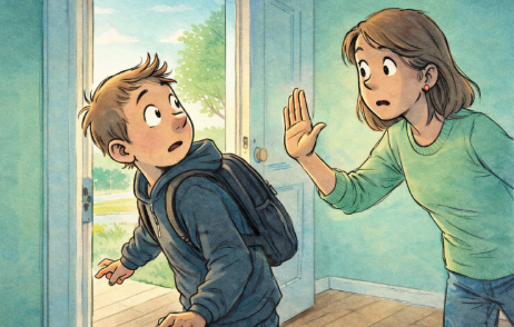 미국 가정 아침 등교 준비 대화 스크립트 NO.12