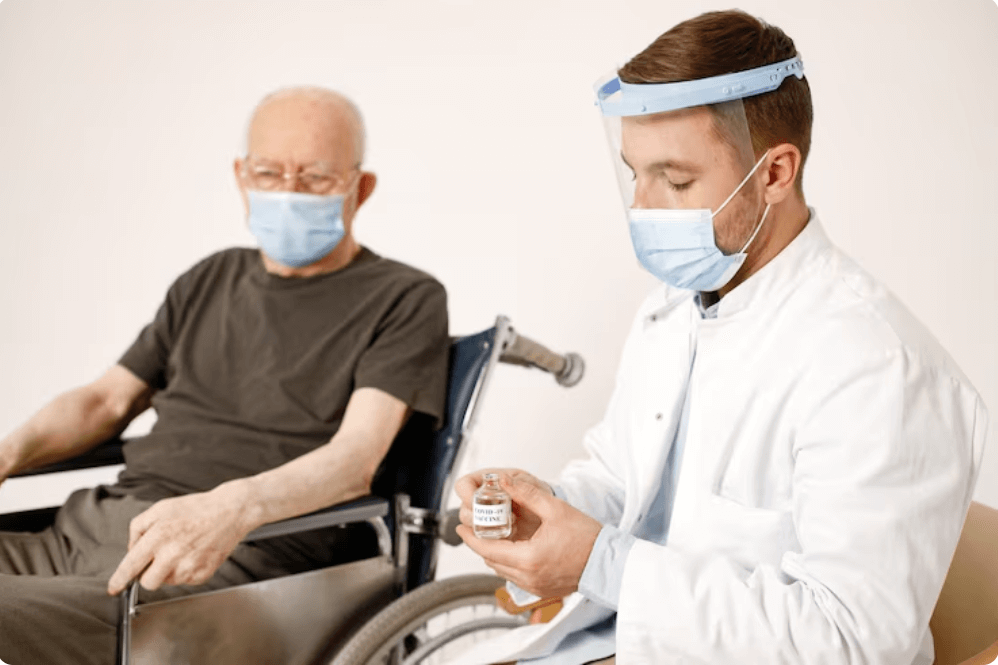 치매 환자에게 약물을 투여하기 전 모습