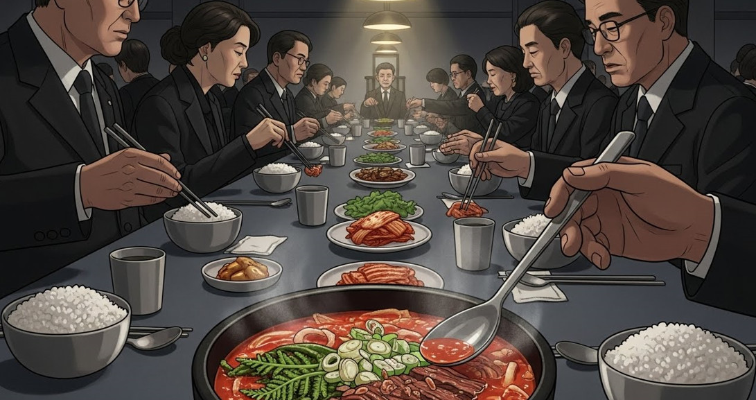 장례식장에서-육개장