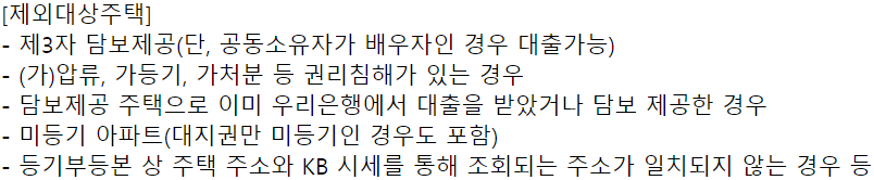 우리은행 아파트담보대출