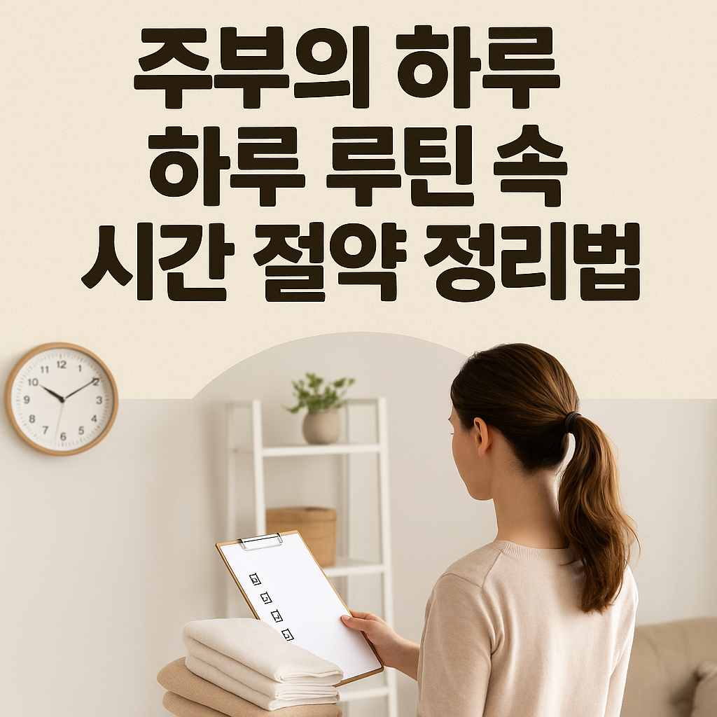 주부의 하루 루틴 속 시간 절약 정리법
