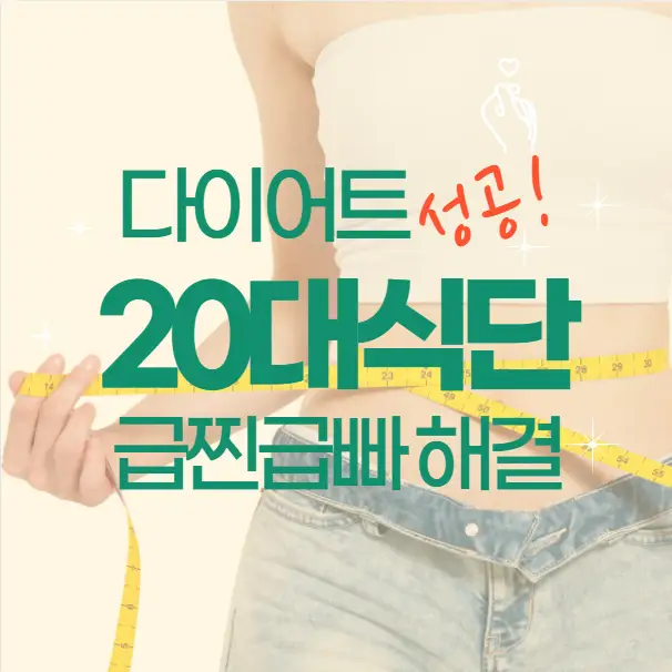 20대 다이어트 식단 추천 – 급찐급빠 해결하는 다이어트 음식 TOP7