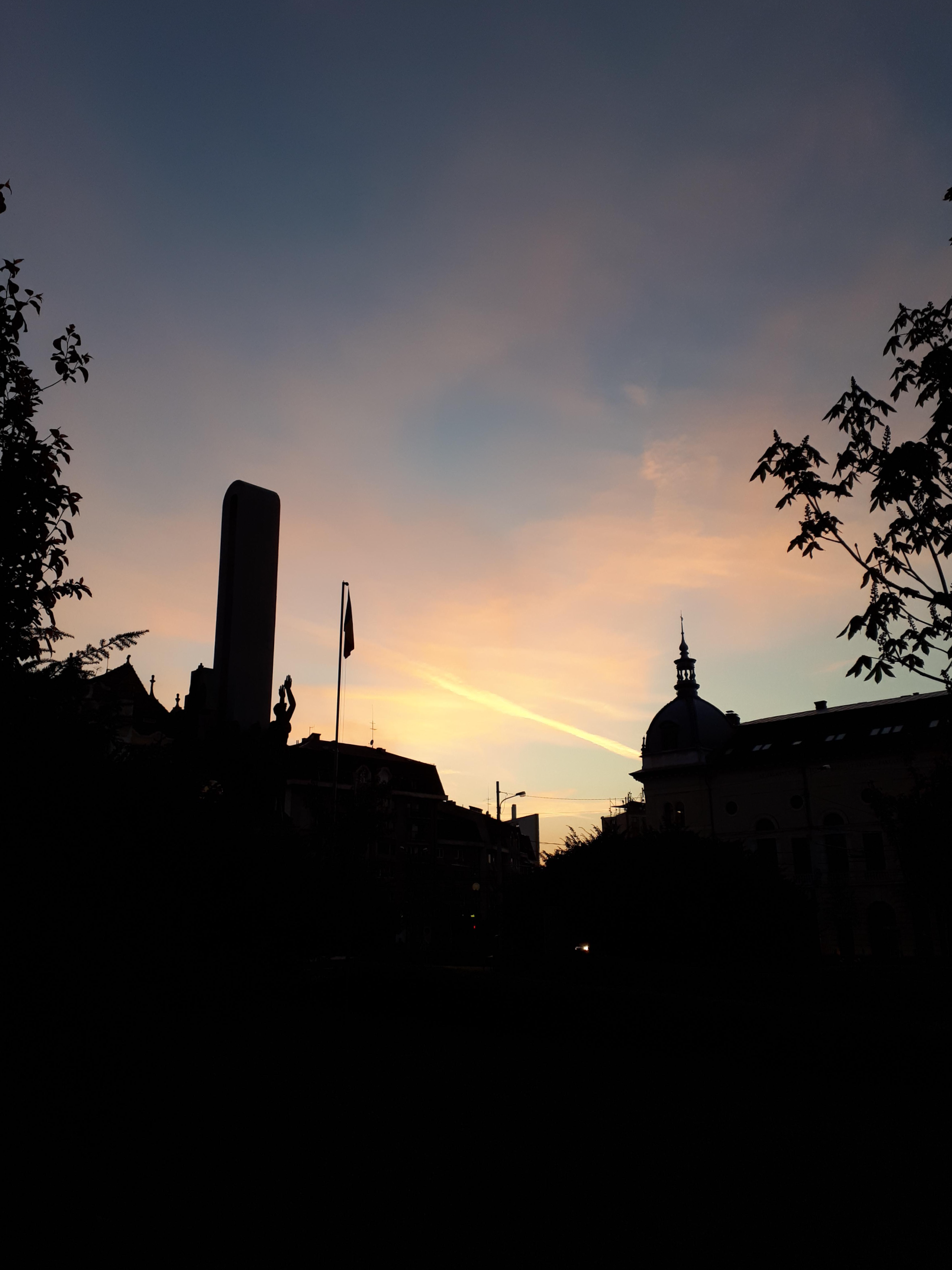 루마니아 클루지나포카 석양