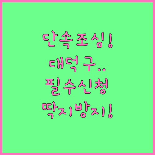 대전 대덕구 주정차단속 알림 서비스 ..