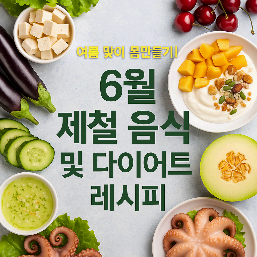 6월 제철 음식과 다이어트 레시피로 여름맞이 몸 만들기!