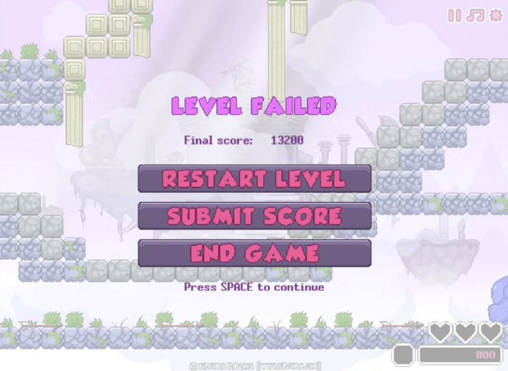 트윈샷-플래시게임-종료-화면