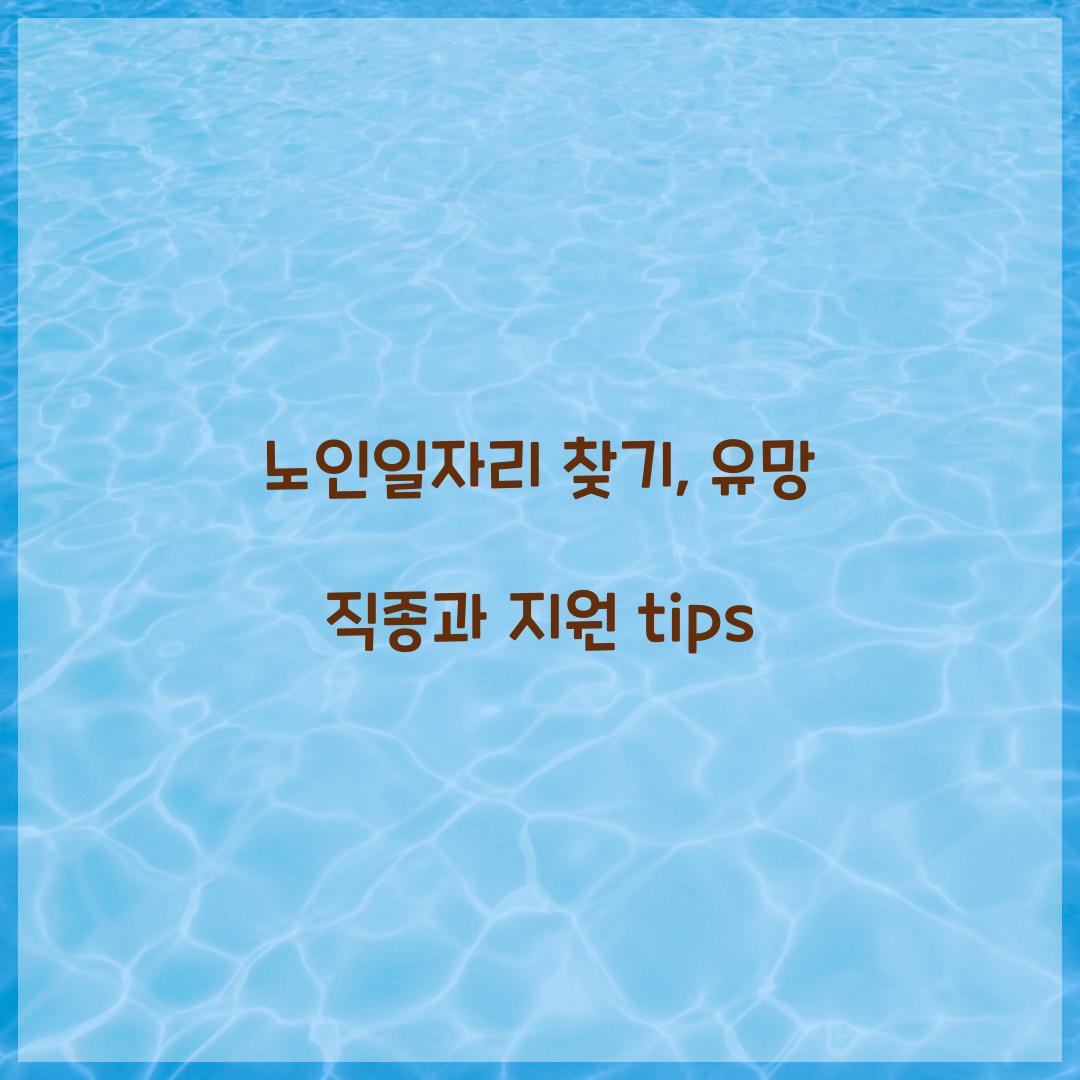 노인일자리 찾기