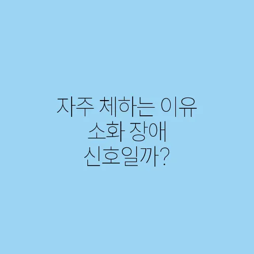 자주 체하는 이유 소화 장애 신호일까?