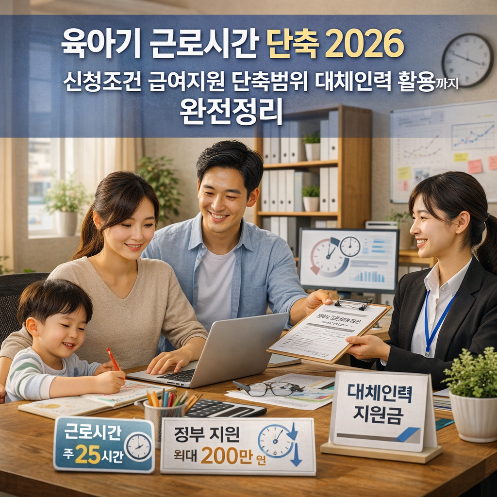 육아기 근로시간 단축 2026 신청조건 급여지원 단축범위 대체인력 활용까지 완전정리