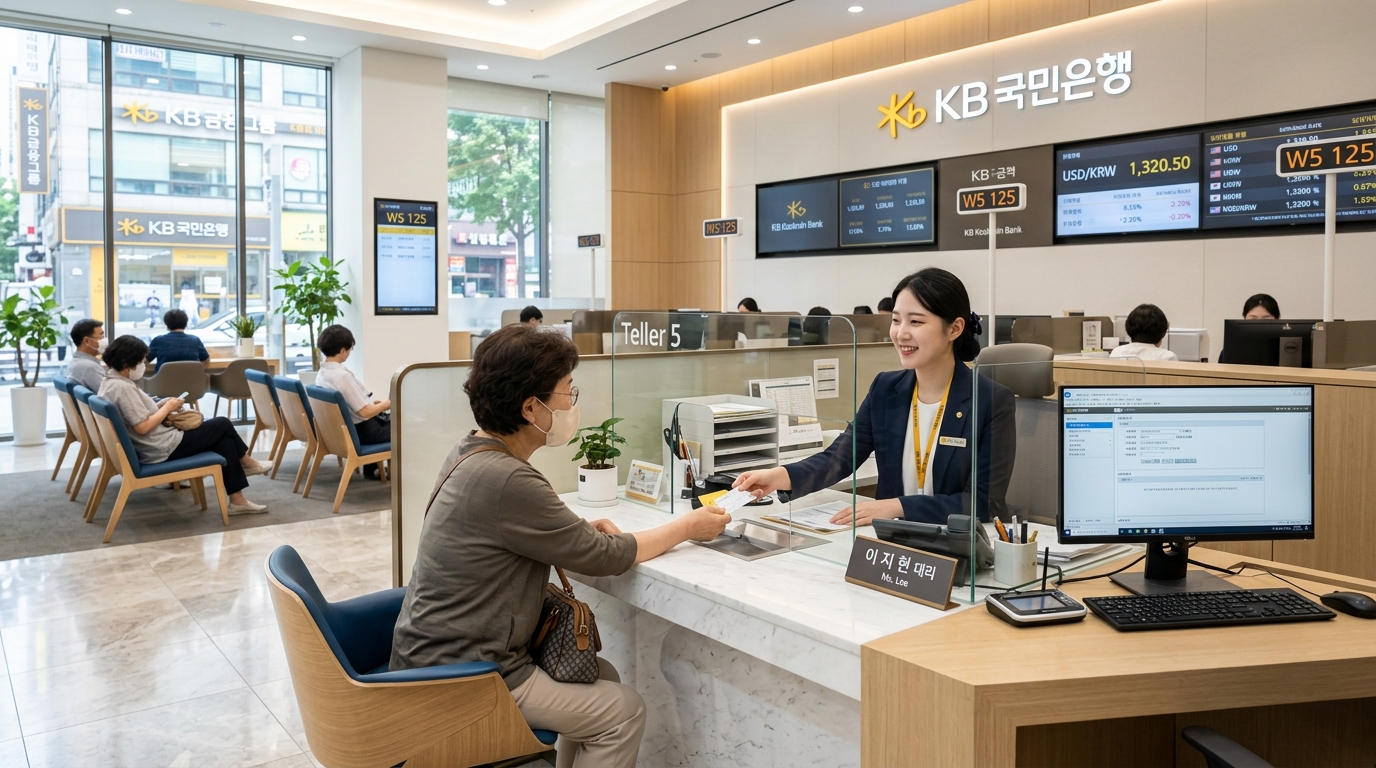 시중은행 창구 이미지