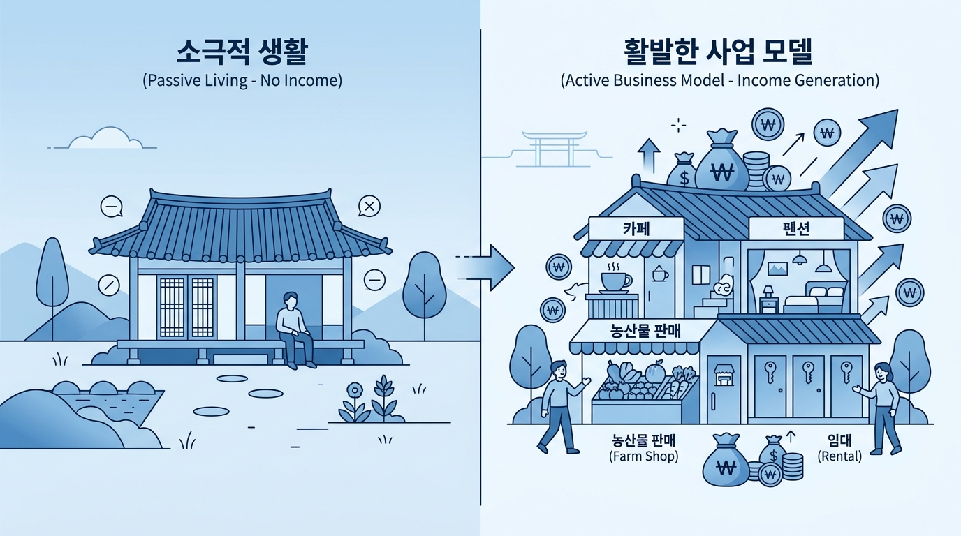 전원주택은 수익이 아니라 구조를 만들어야 수익이 발생