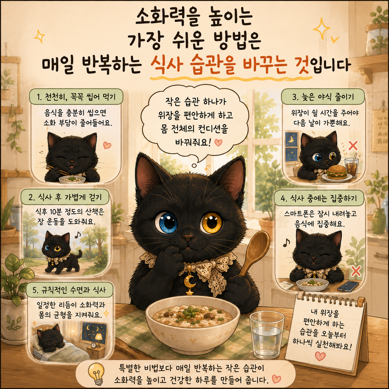 소화력을 높이는 가장 쉬운 방법은 매일 반복하는 식사 습관을 바꾸는 것입니다