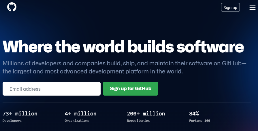 GItHub 홈페이지
